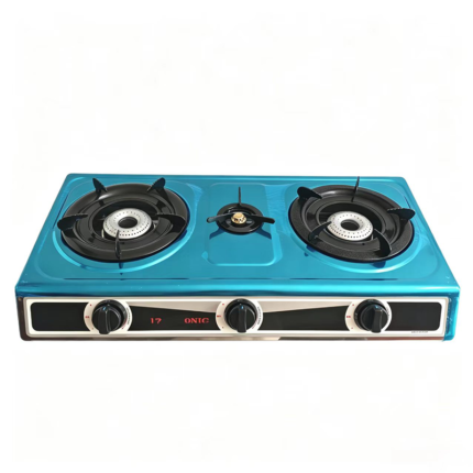 3 Burner Gas Cooktops(BW3411)-Auto Ignition, Stainless Steel Panel Top