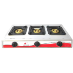 Table Top Stainless Steel Electronic Auto Ignition Triple Burner Gas Cooker
